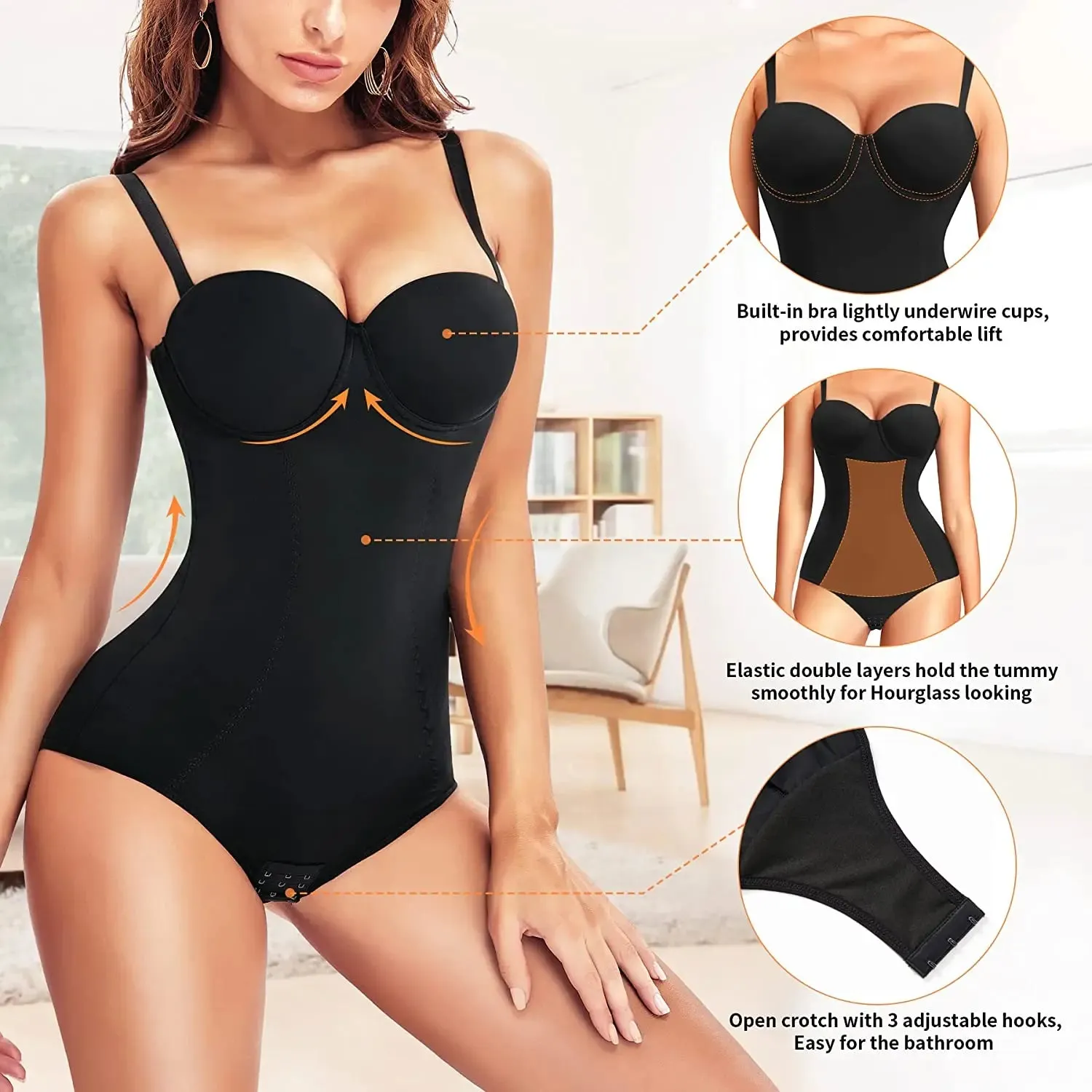 Elevate Your Figure with Butt Lifter Waist Trainer Corset Bodysuit - Reductive Girdles for Women