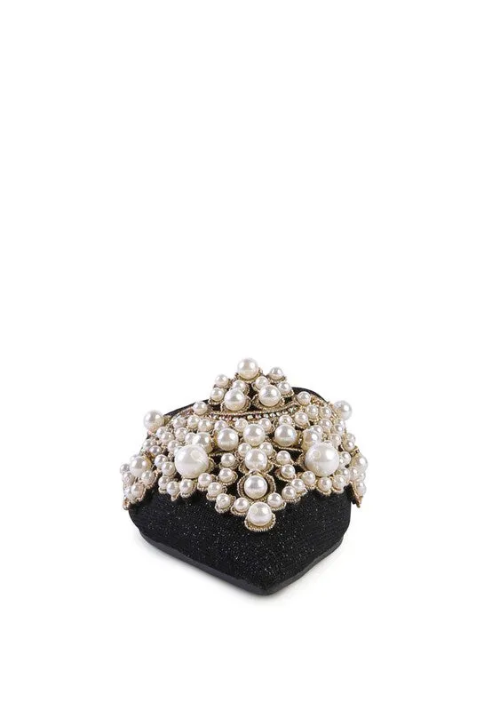 Embellished Delicate Pearl Mules