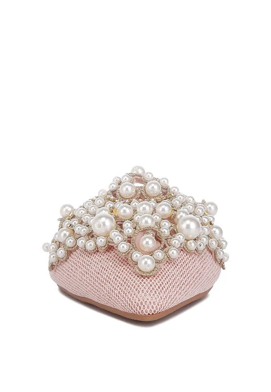 Embellished Delicate Pearl Mules