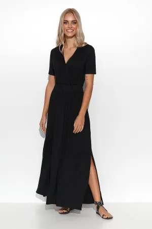 Envelope Neckline Hourglass Maxi Dress