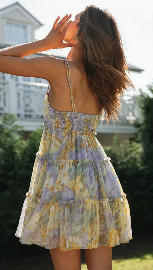 Flirty Tiered Mini Dress with Adjustable Tie Straps