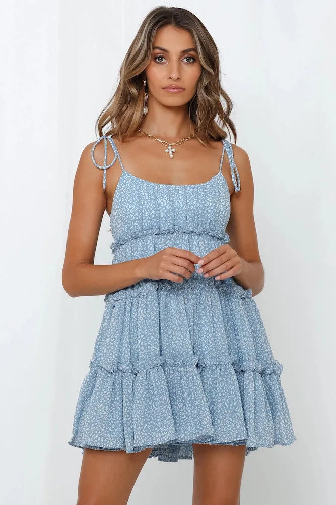 Flirty Tiered Mini Dress with Adjustable Tie Straps