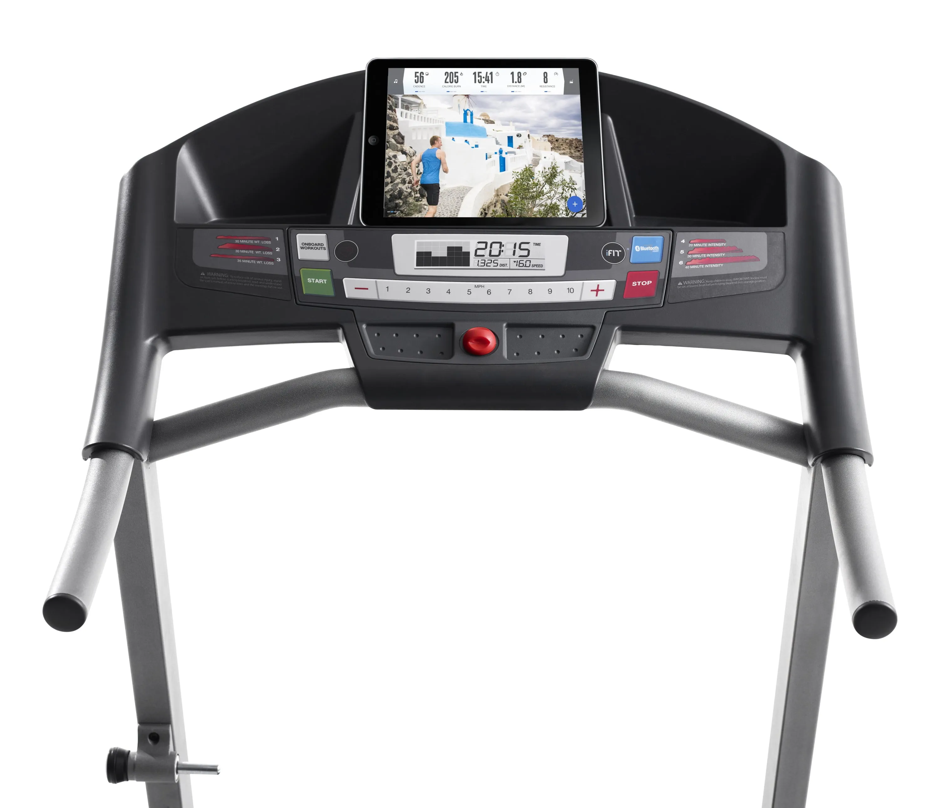 Folding Treadmill, iFit Compatible with Manually Adjustable Incline