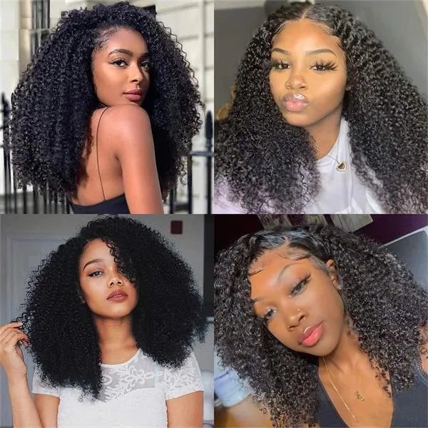 Fully Air Wig Breathable Undetectable 13x4 Lace Front Afro Curly Wig Glueless Wig