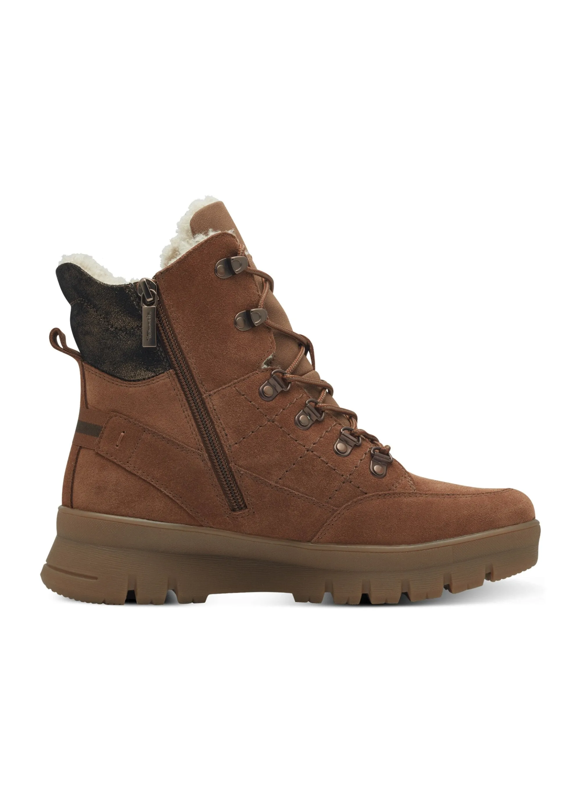 Fur-lined high boots