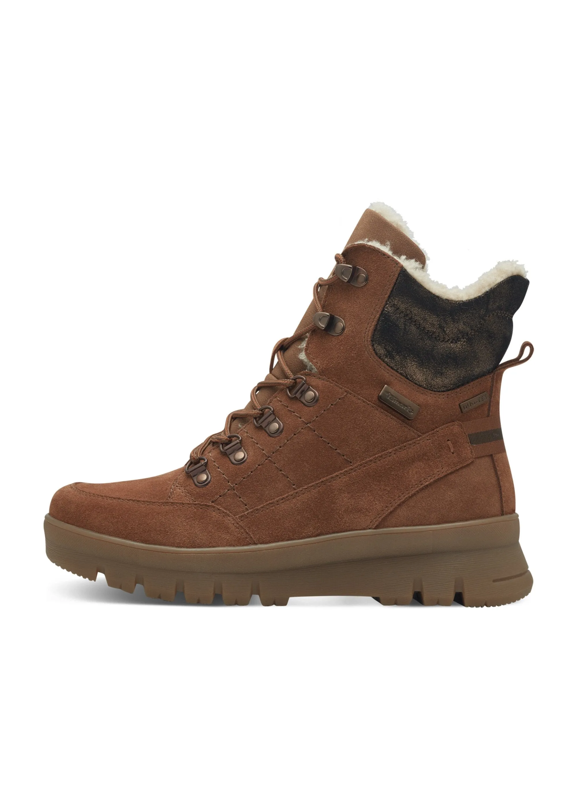 Fur-lined high boots