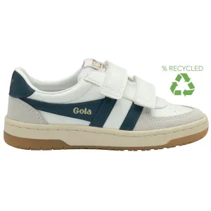 Gola Hawk Strap White/Vintage Blue Kids Trainers