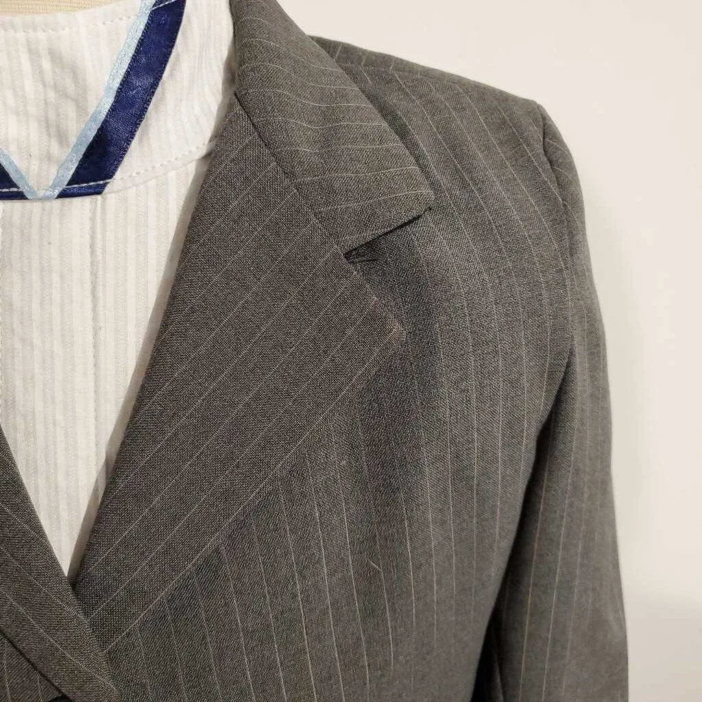 Grey Pinstripe Hunt Coat Kids 14