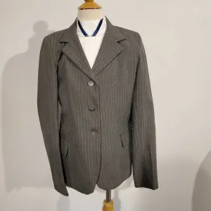Grey Pinstripe Hunt Coat Kids 14