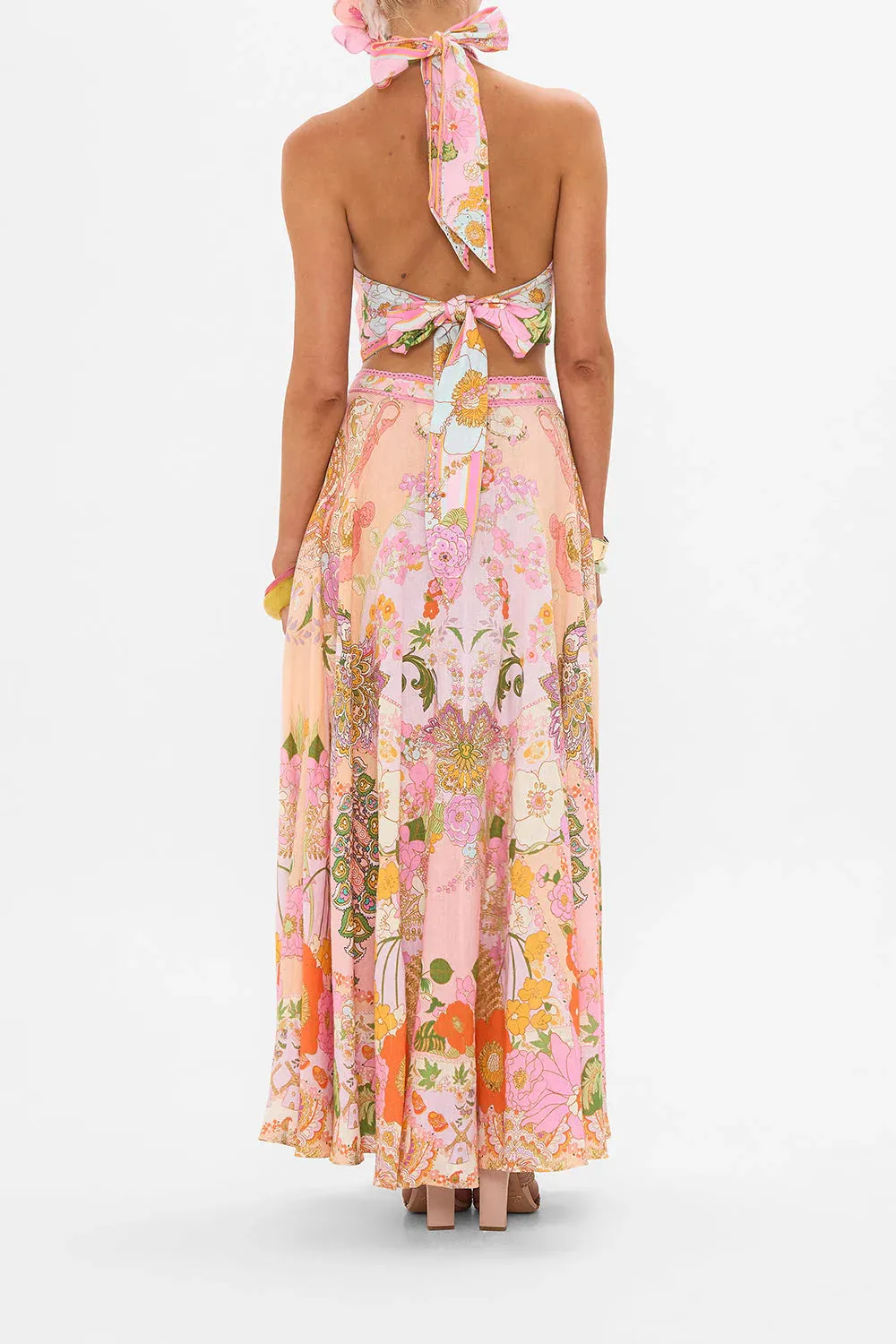 Halter Tie Back Top in Clever Clogs - FINAL SALE