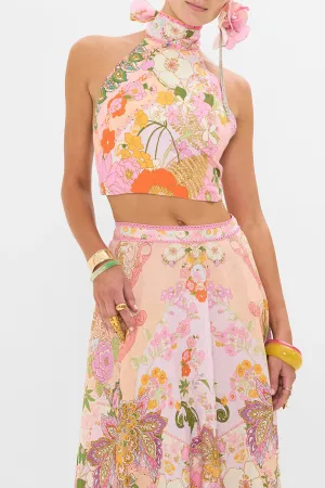 Halter Tie Back Top in Clever Clogs - FINAL SALE