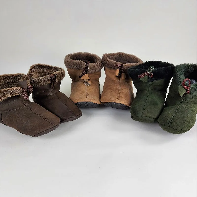 Handmade suede & hide house shoes - soft & warm house slippers
