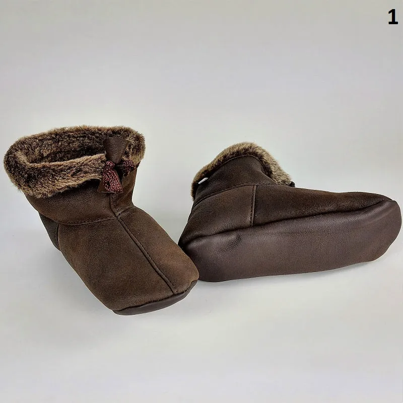 Handmade suede & hide house shoes - soft & warm house slippers