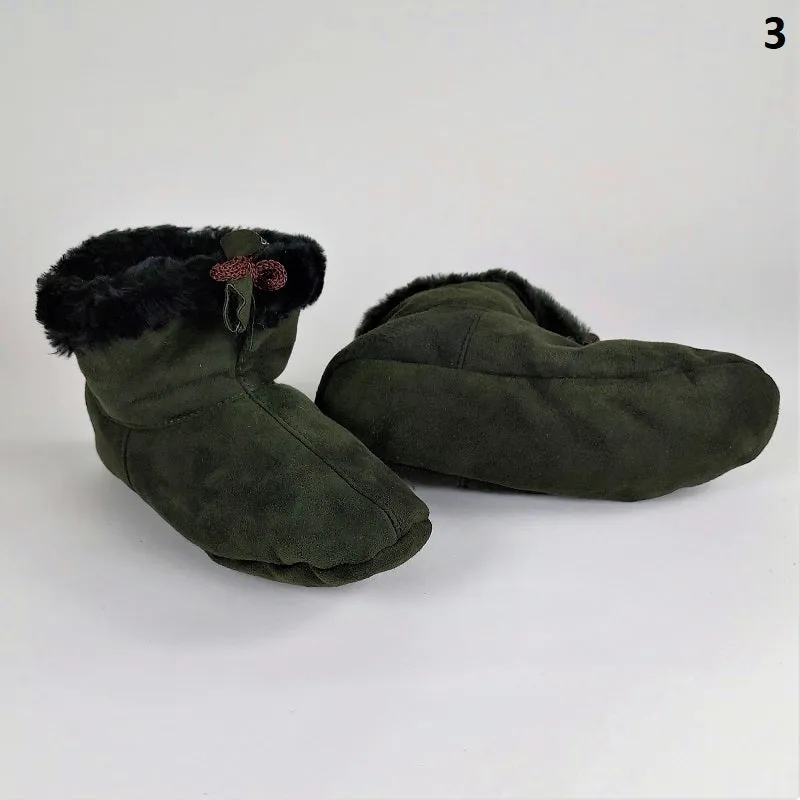 Handmade suede & hide house shoes - soft & warm house slippers