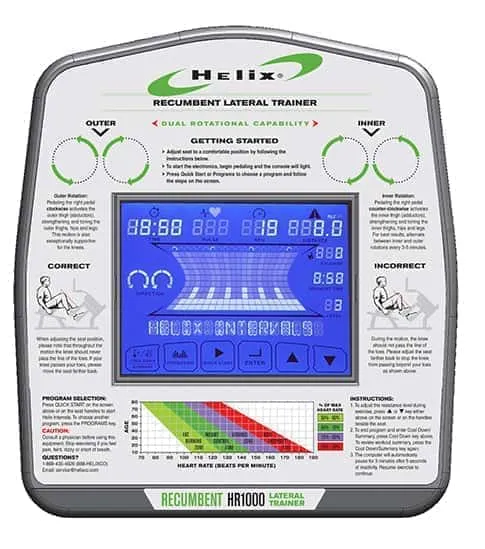 Helix Recumbent Lateral Trainer HR1000 Touch