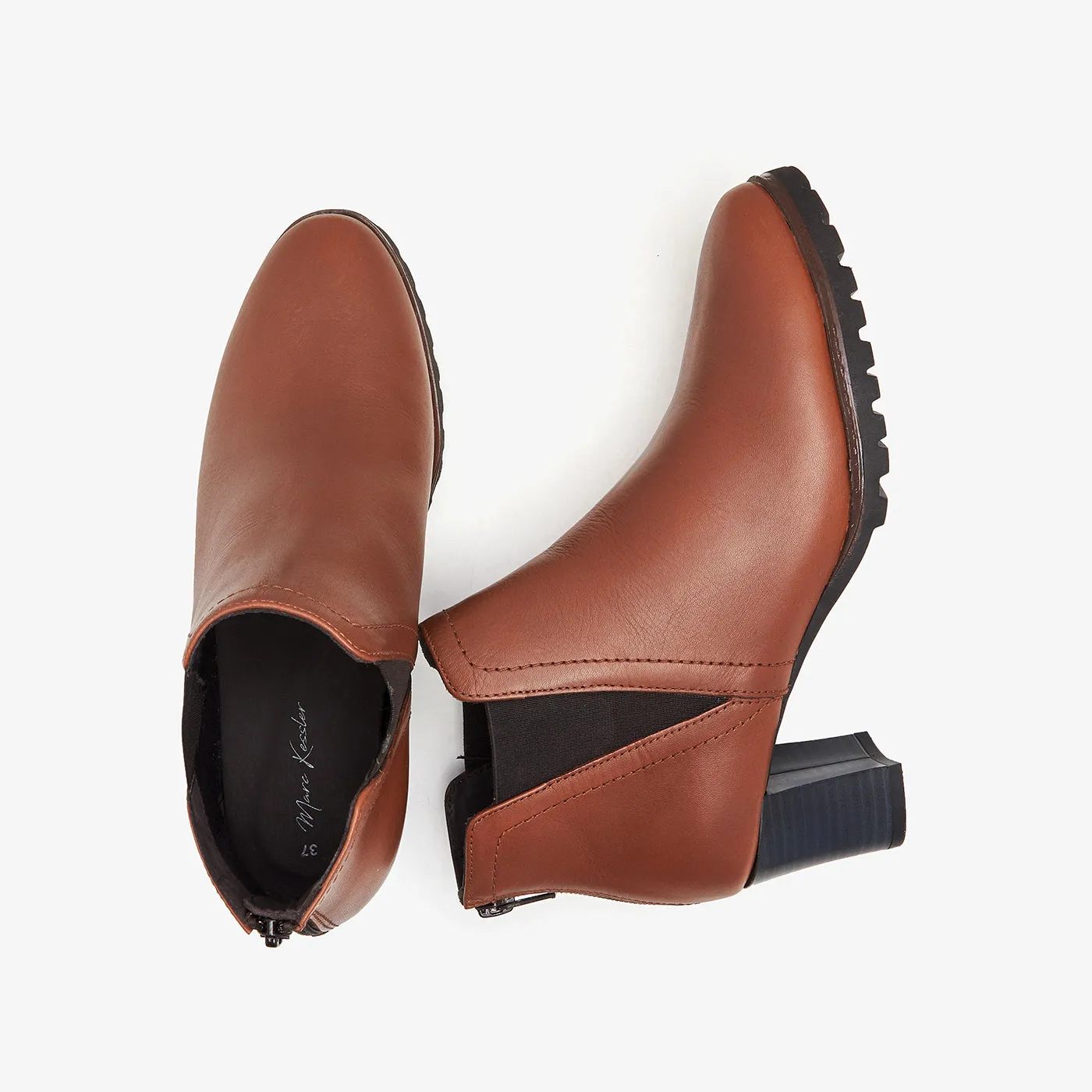 High Heel Leather Boots for Women