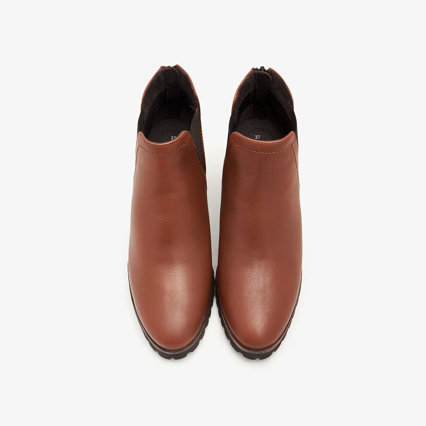 High Heel Leather Boots for Women