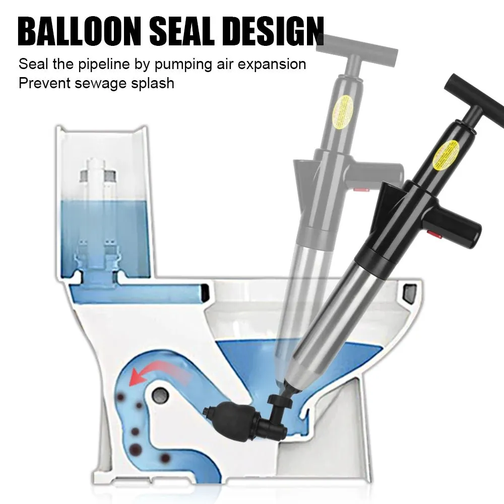 High Pressure Toilet Plunger Eco-Friendly Sewer Pipe Unblocker Air Drain Blaster Clog Remover Hydro Blast Drainage Tool