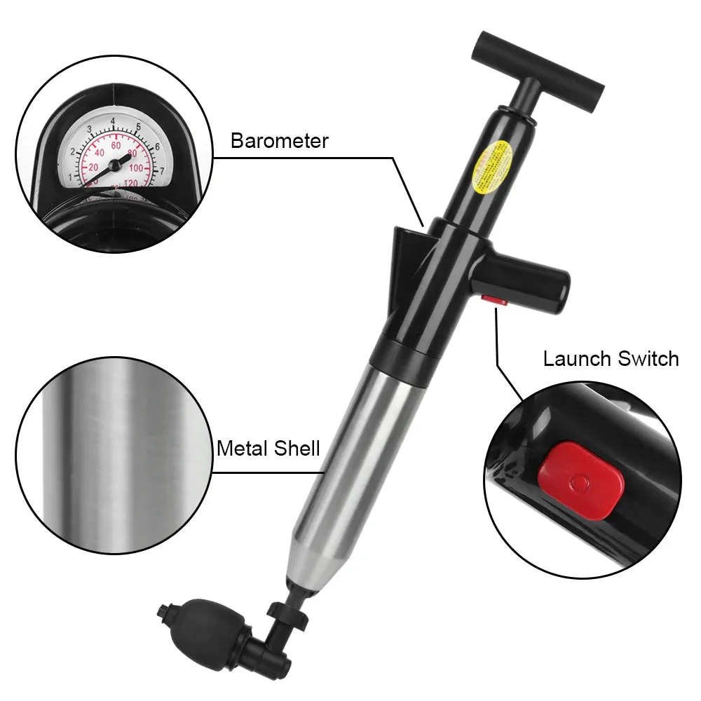 High Pressure Toilet Plunger Eco-Friendly Sewer Pipe Unblocker Air Drain Blaster Clog Remover Hydro Blast Drainage Tool
