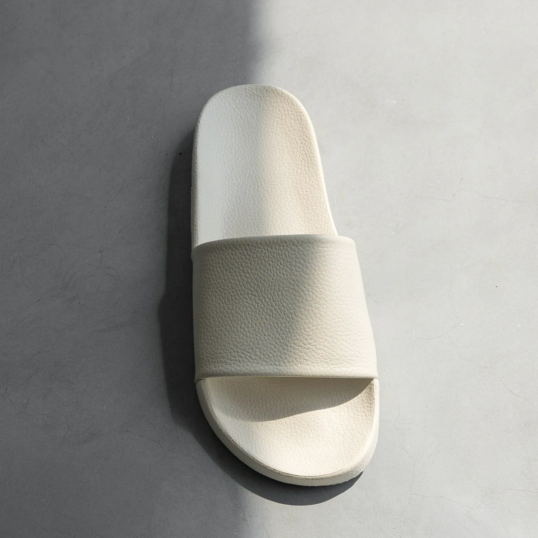 Hinson LUXURY GRIP SLIDE Off White Leather Milled