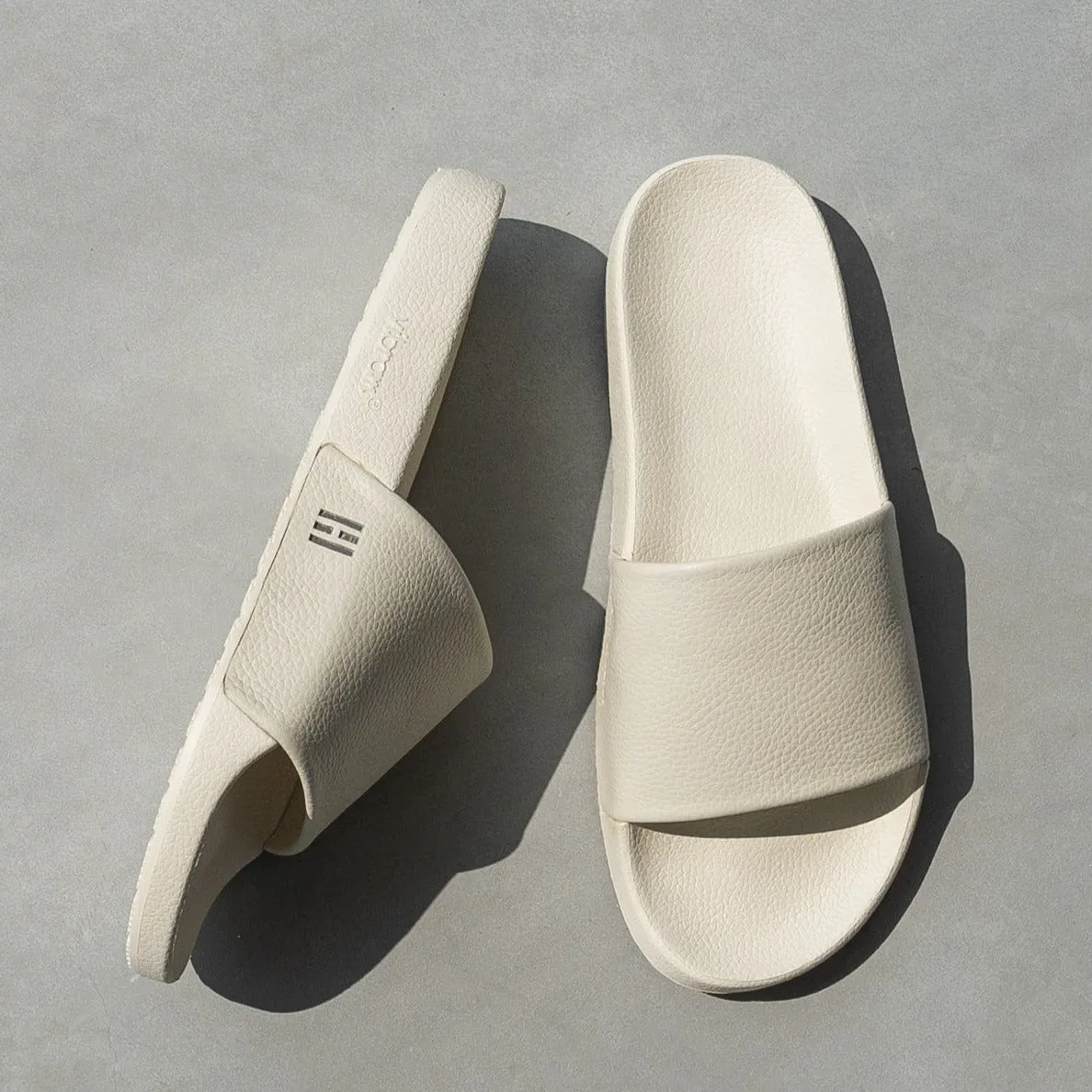 Hinson LUXURY GRIP SLIDE Off White Leather Milled