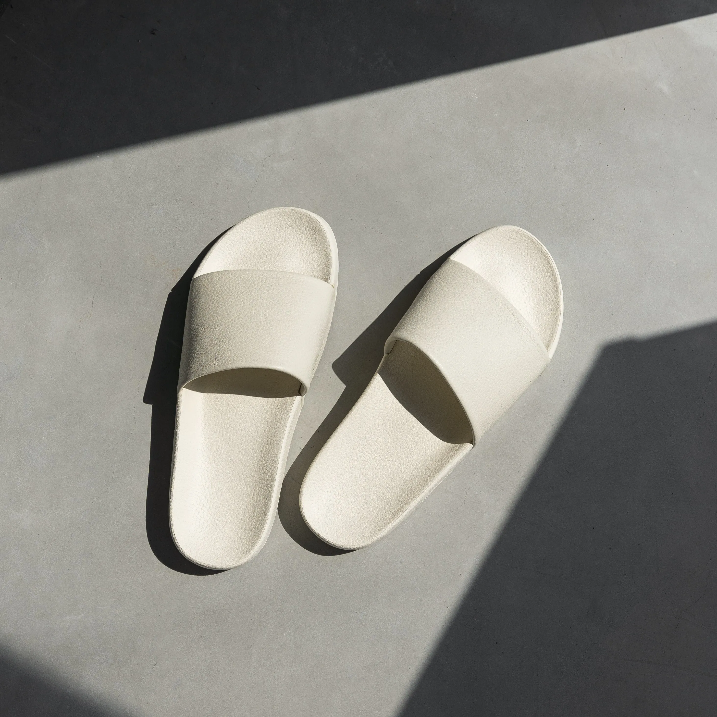 Hinson LUXURY GRIP SLIDE Off White Leather Milled