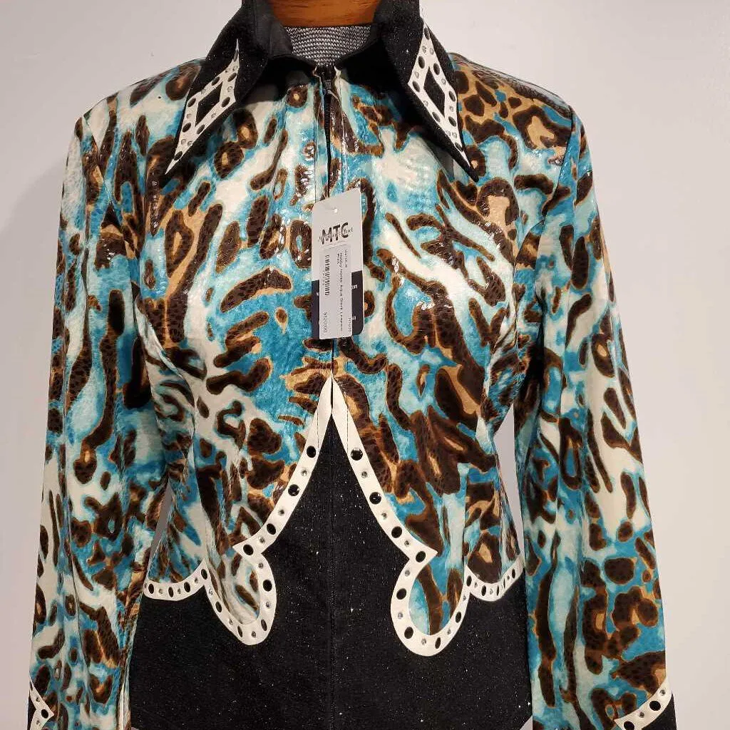 Hobby Horse Aqua Black Leopard Print