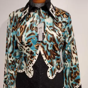 Hobby Horse Aqua Black Leopard Print