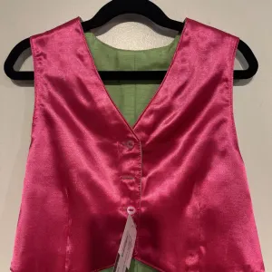 Hot Pink and Green Reversible Vest