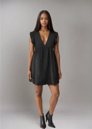 Isabella™ | Mini Dress with Eyelet Embroidery