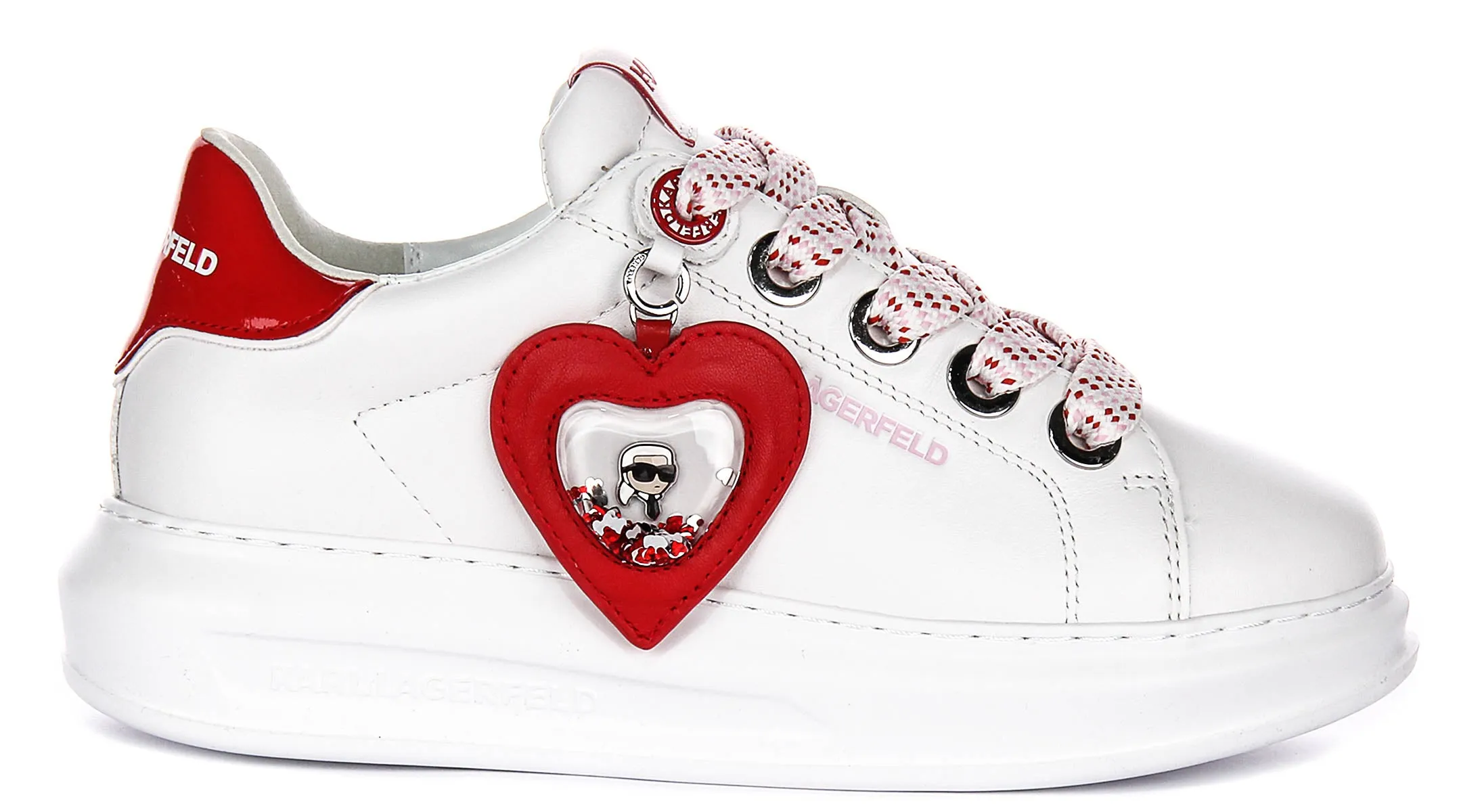 Karl Lagerfeld Kapri Valentine In White Red For Women