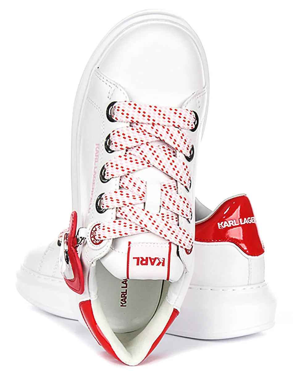 Karl Lagerfeld Kapri Valentine In White Red For Women