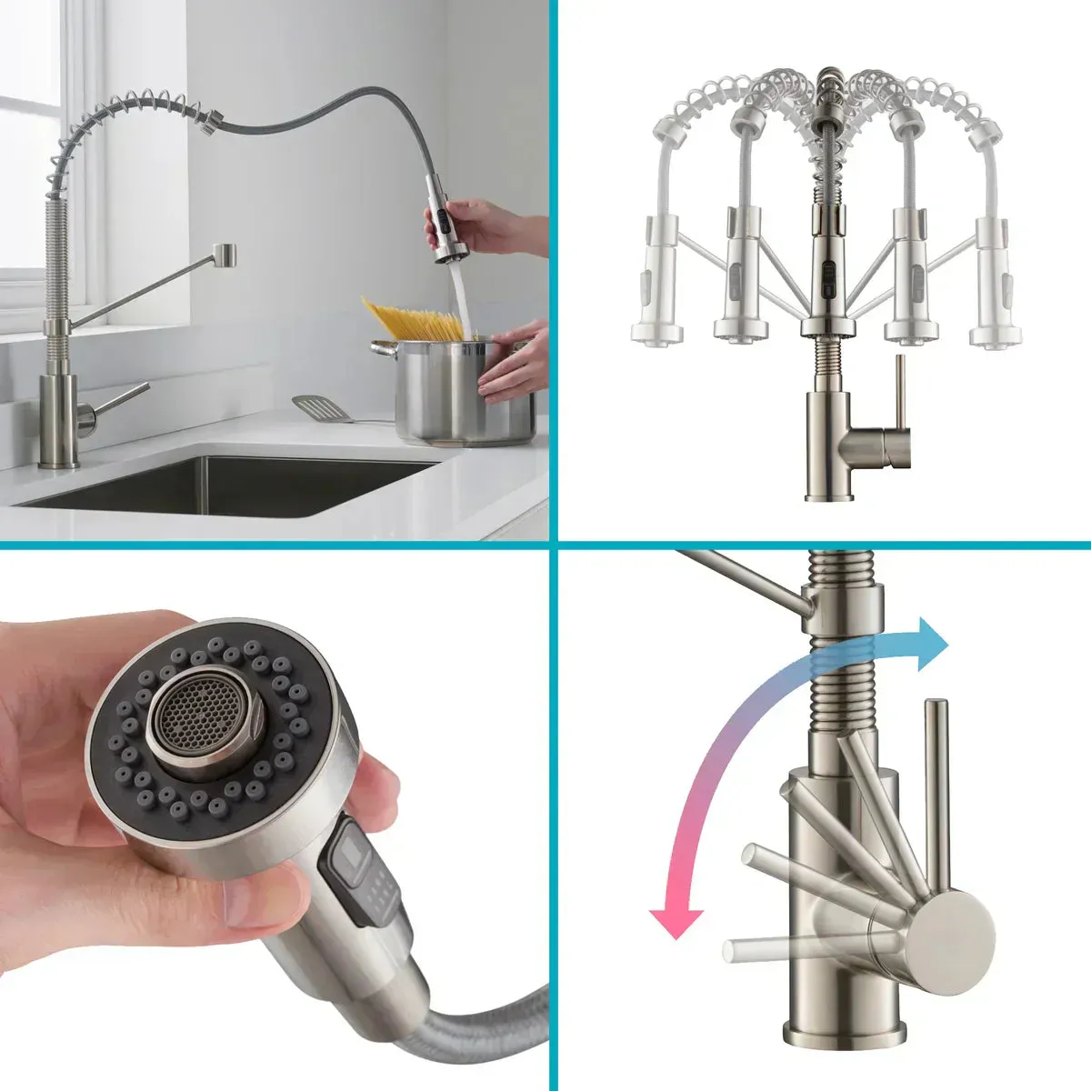 KRAUS Undermount Workstation Sink with Pull-Down Kitchen Faucet