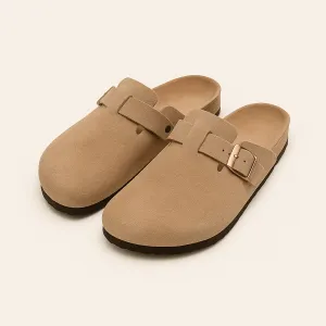 LADY CLUB SUEDE CLOGS