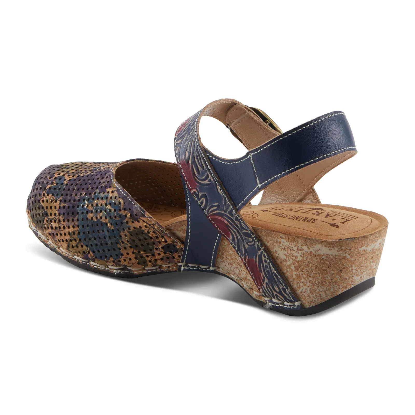 L'Artiste Koraline Wedge Sandal (Women) - Navy Multi