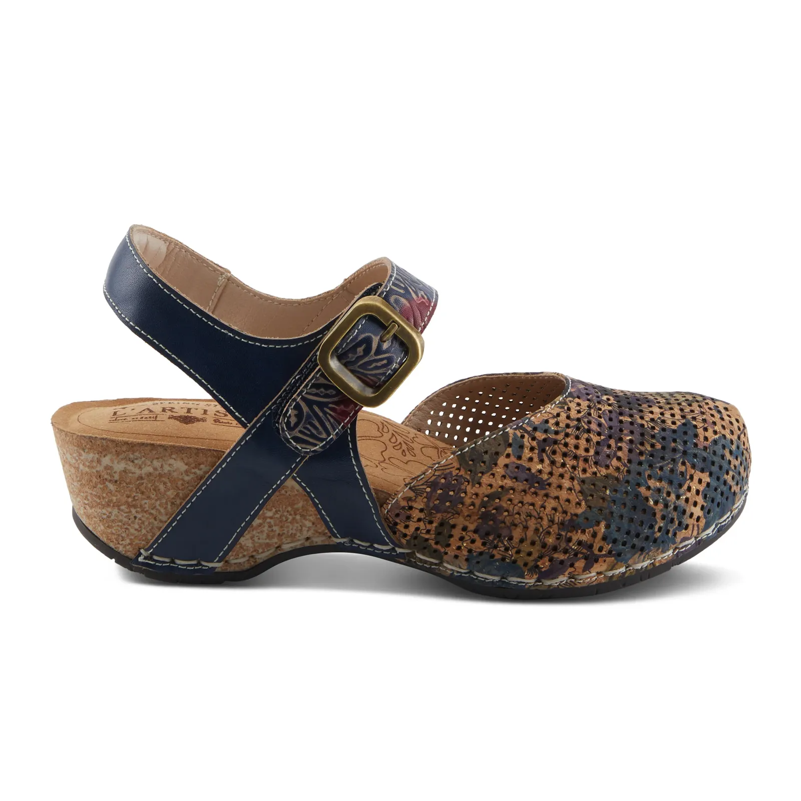 L'Artiste Koraline Wedge Sandal (Women) - Navy Multi