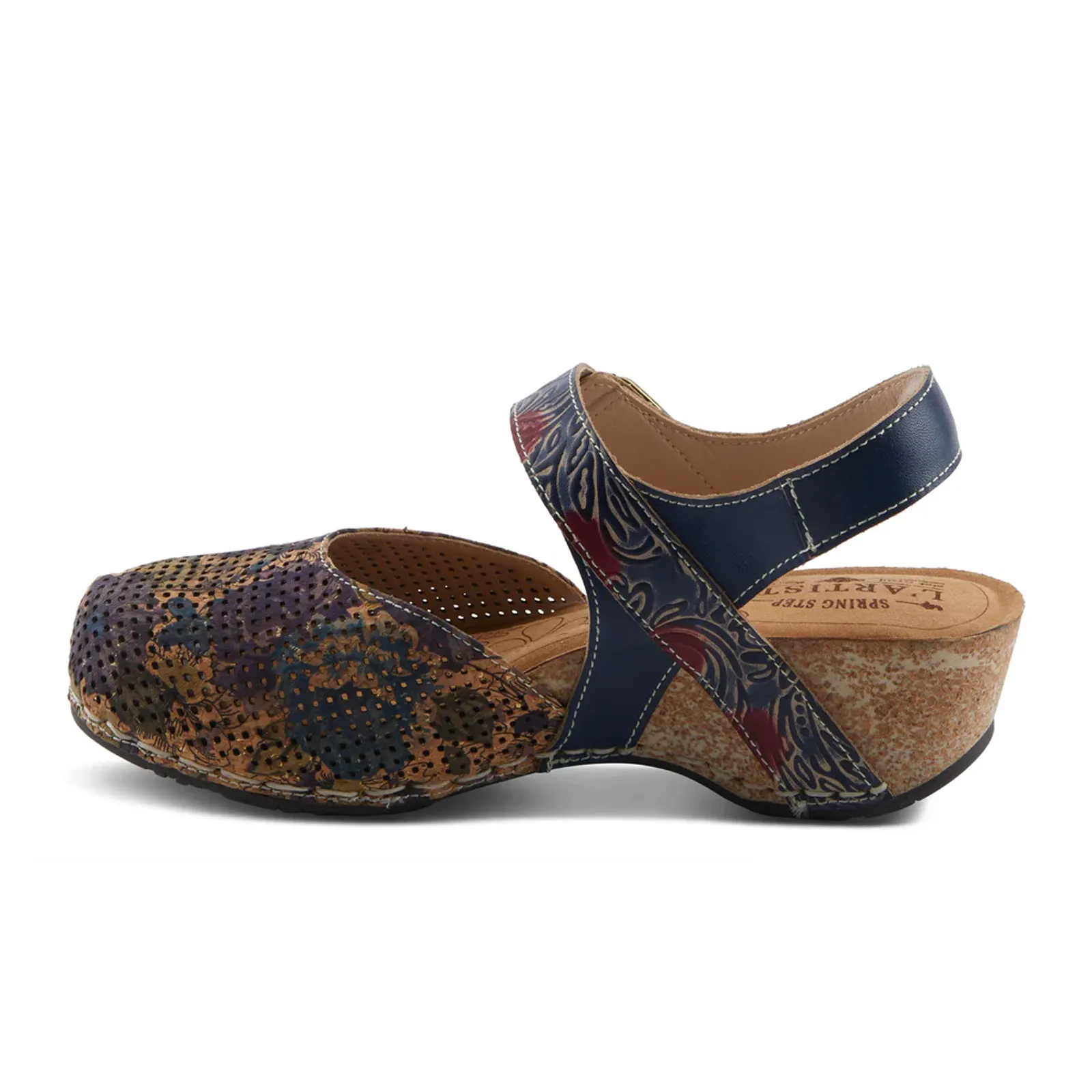 L'Artiste Koraline Wedge Sandal (Women) - Navy Multi
