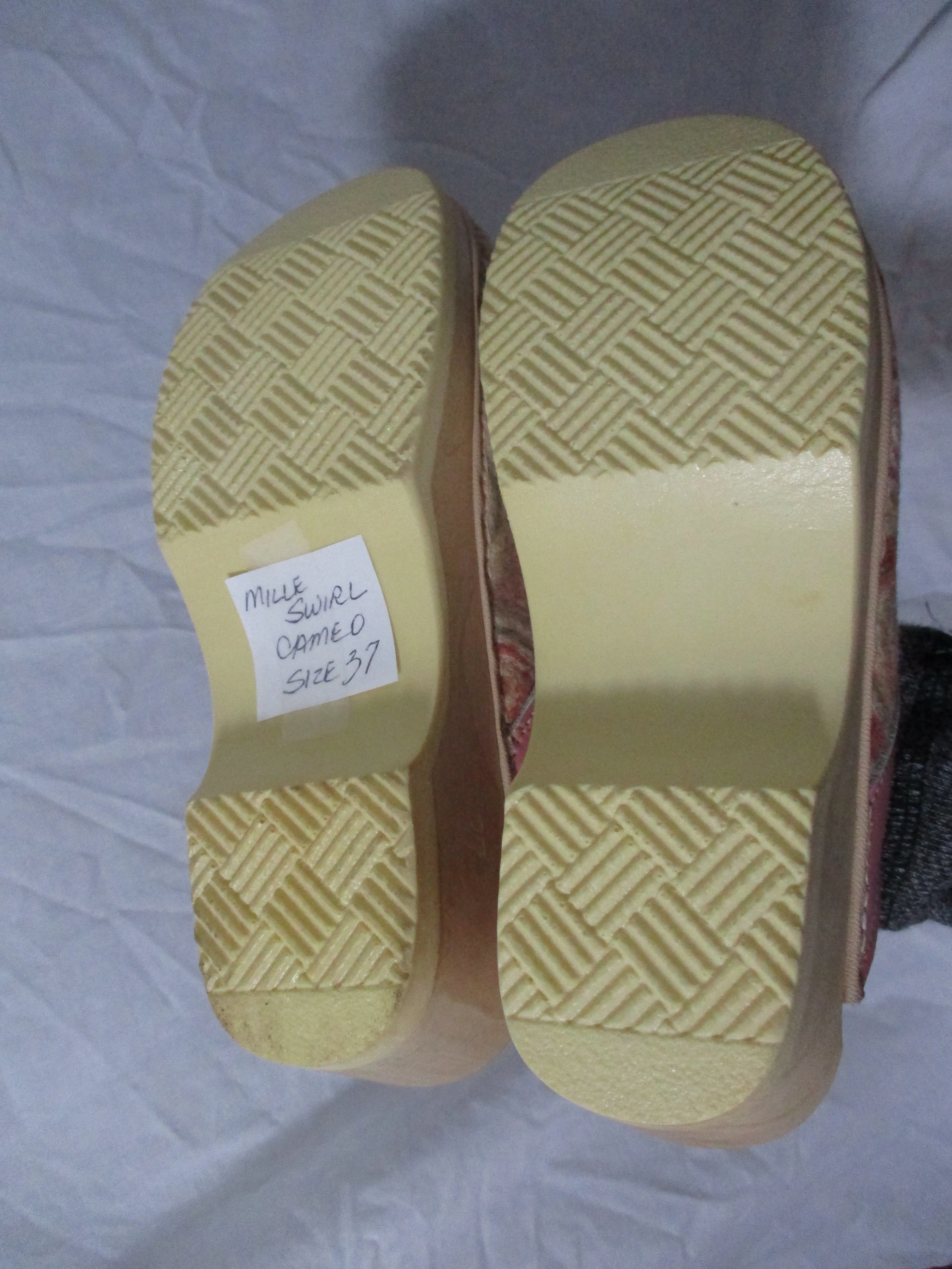 LIORA MANNE Leather Clog Shoe Slip-On Mule PINK SWIRL 37