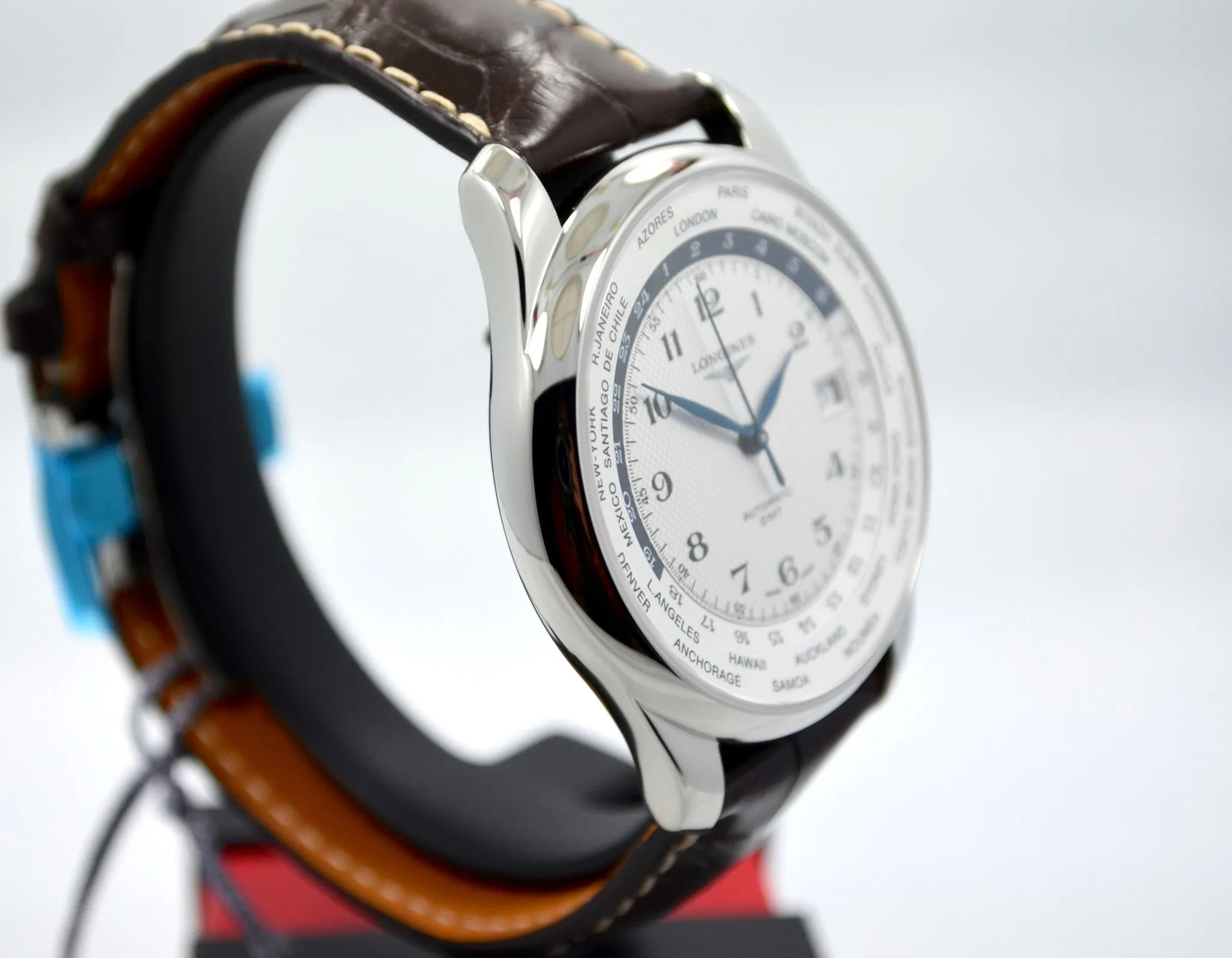 Longines Master Automatic GMT L2.802.4.70.3 Steel Leather Mens Watch