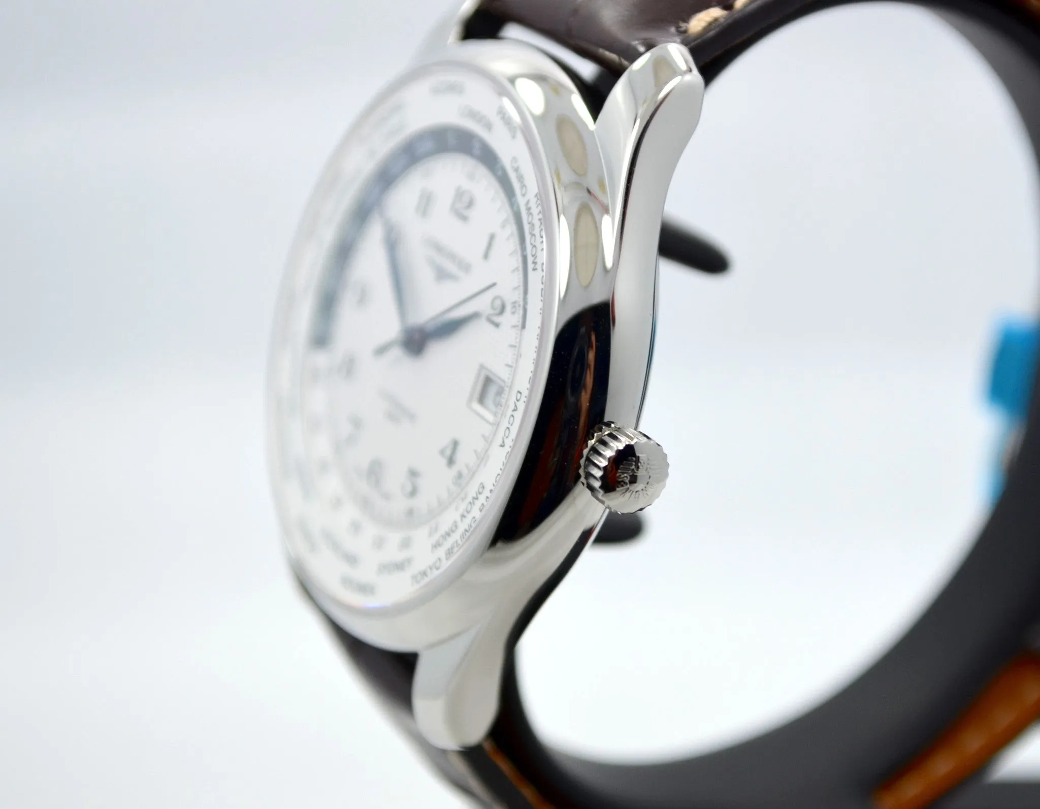 Longines Master Automatic GMT L2.802.4.70.3 Steel Leather Mens Watch