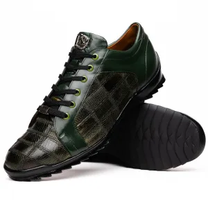 Marco Di Milano Bari in Green Lizard Sneakers