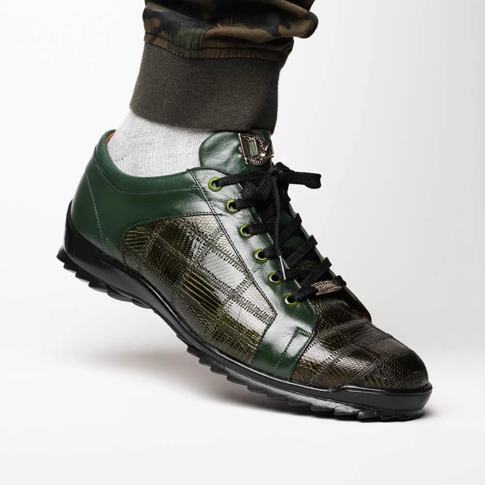 Marco Di Milano Bari in Green Lizard Sneakers