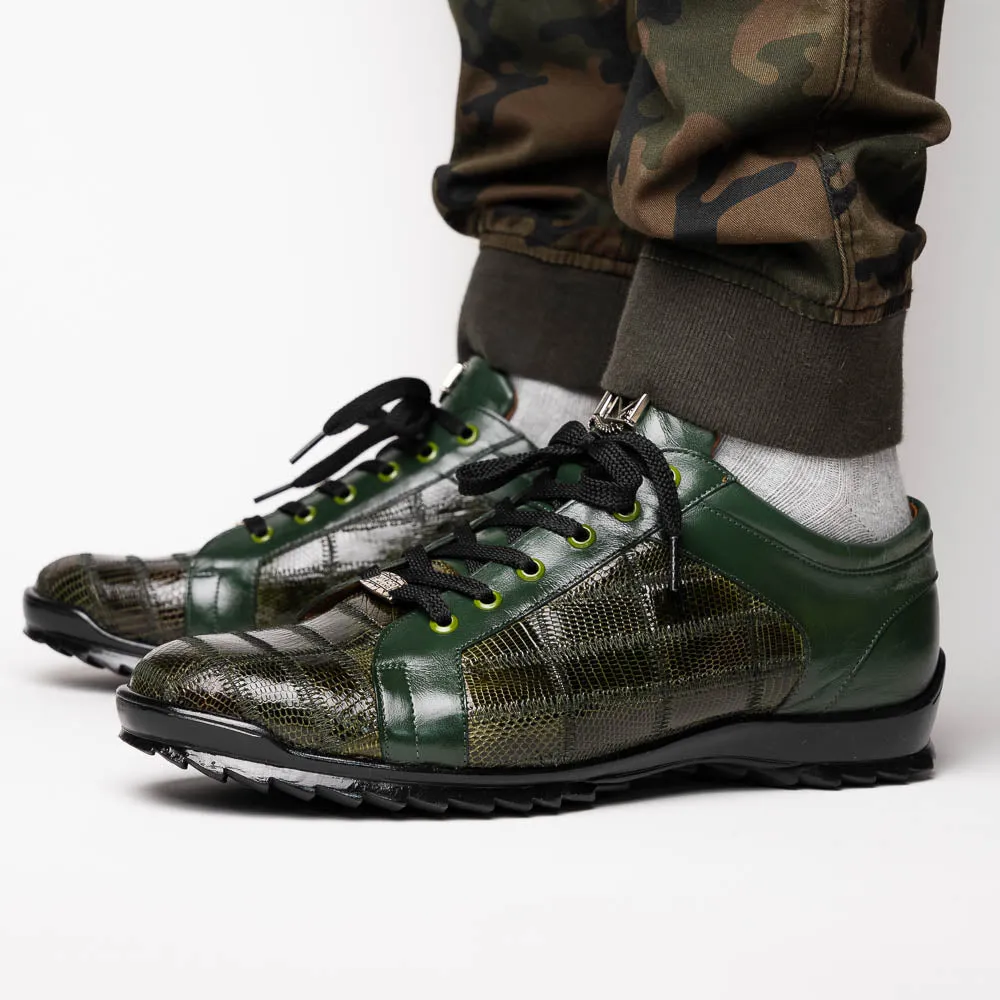 Marco Di Milano Bari in Green Lizard Sneakers