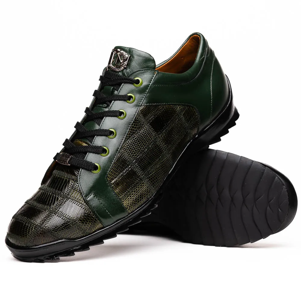 Marco Di Milano Bari in Green Lizard Sneakers