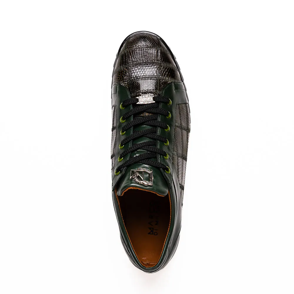 Marco Di Milano Bari in Green Lizard Sneakers