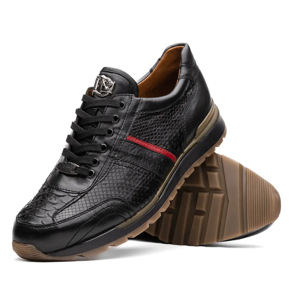 Marco Di Milano Brescia in Black Python & Calfskin Sneakers