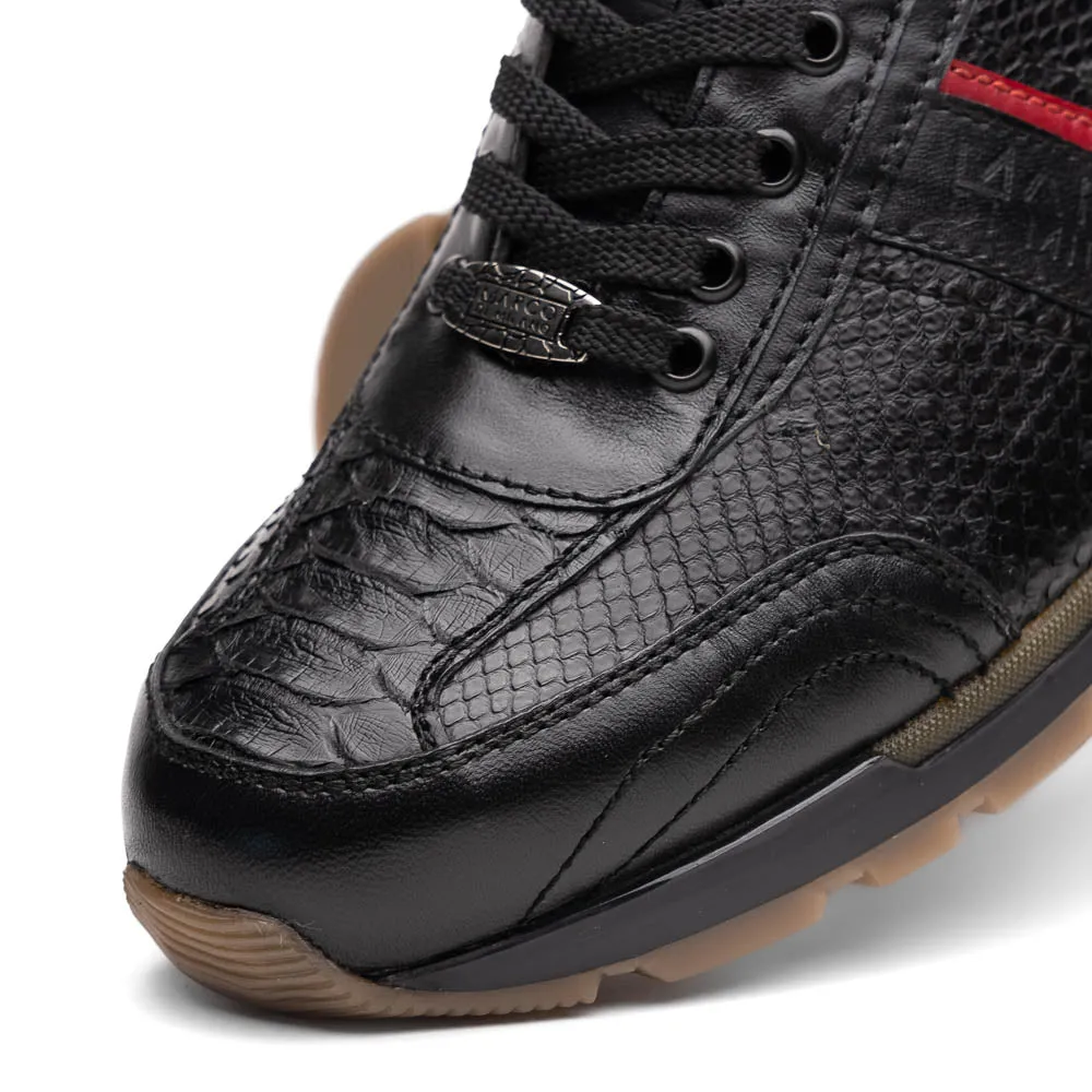 Marco Di Milano Brescia in Black Python & Calfskin Sneakers