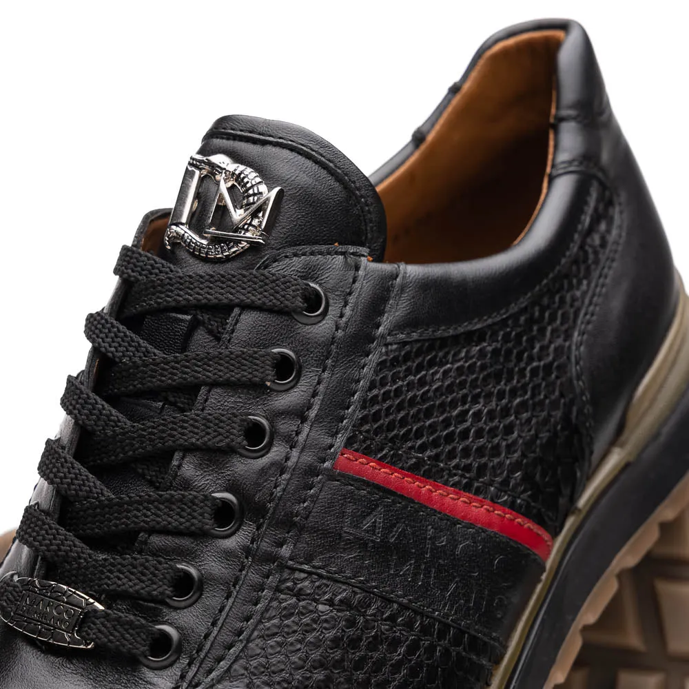 Marco Di Milano Brescia in Black Python & Calfskin Sneakers