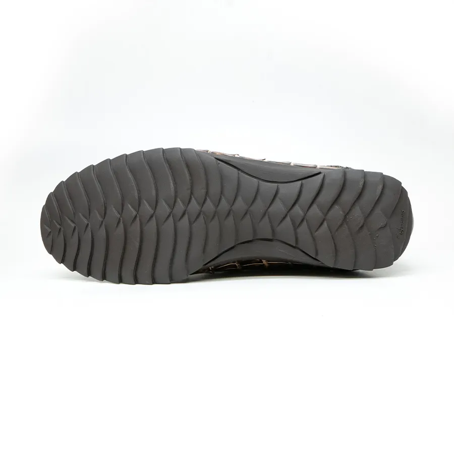 Marco Di Milano Corse Brown/Orix Teju Lizard & Caiman Crocodile Sneakers