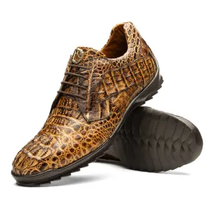 Marco Di Milano Kratos Orix Rustic Caiman Crocodile Sneakers